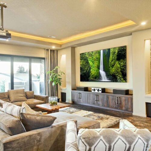 Home Theater in New Modern House